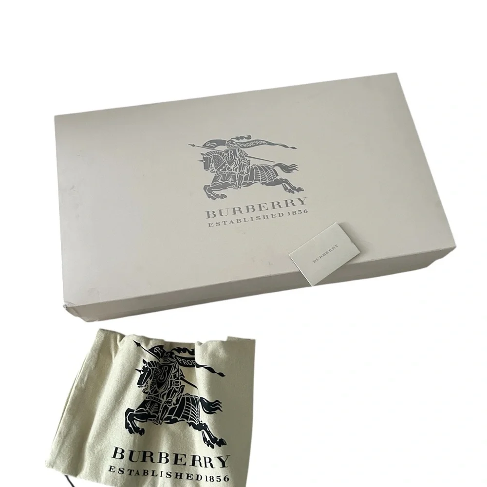 Burberry House Check Rain Boots – Rubber & Canvas with Leather Trim size 5 - Picture 11 of 13